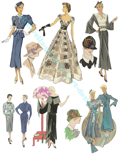 vintage 1920s 30s fashion art collage sheet printable