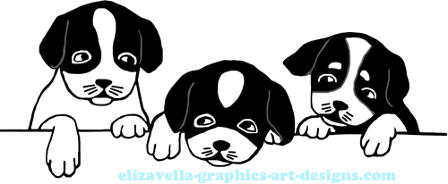 3 little puppy dogs art printable