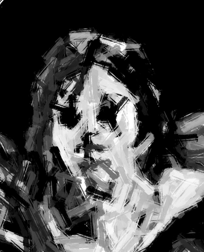 Abstract vengeful Ghost woman